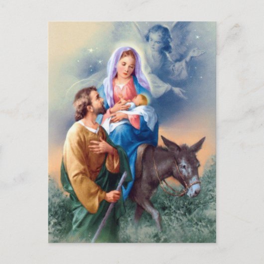 Joseph en Mary met Baby Jesus Briefkaart (Voorkant)