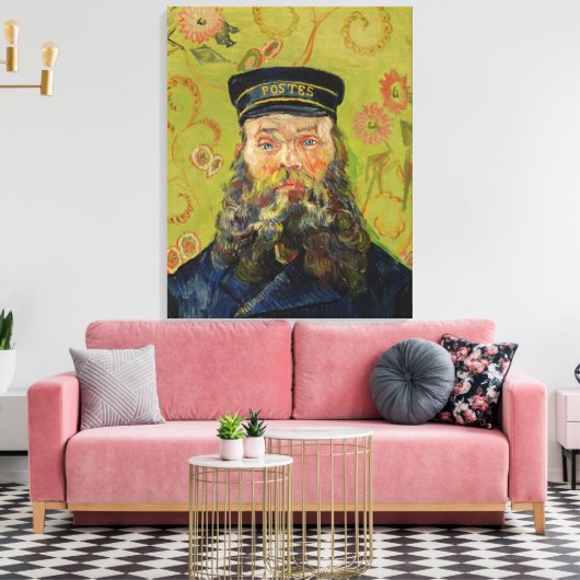 Joseph-Étienne Roulin (door Vincent van Gogh) Canvas Afdruk (Insitu (Woonkamer))