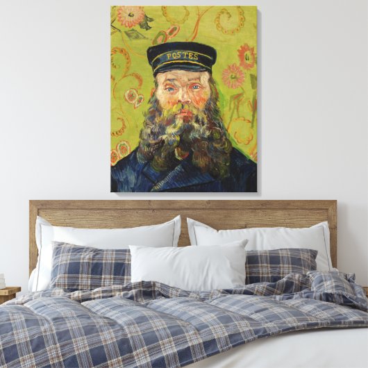 Joseph-Étienne Roulin (door Vincent van Gogh) Canvas Afdruk (Insitu (Slaapkamer))