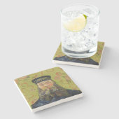 Joseph-Étienne Roulin (door Vincent van Gogh) Stenen Onderzetter (Zijkant)