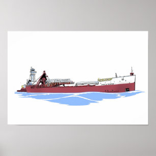 Joseph H. Thompson en tug Laura L. VanEnkevort Poster