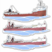 Joseph H. Thompson, vrachtschip Grote Meren Sticker (Voorkant)