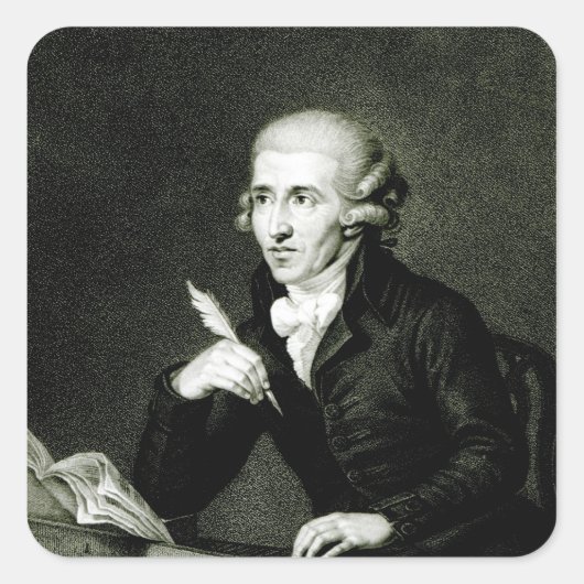 Joseph Haydn c.1770 Vierkante Sticker (Voorkant)