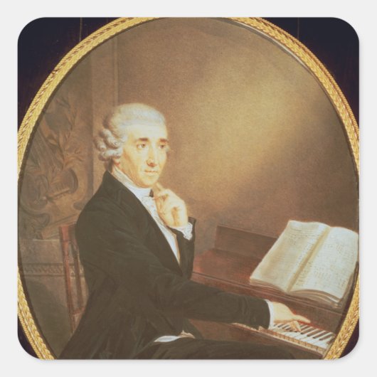 Joseph Haydn c.1795 Vierkante Sticker (Voorkant)