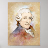 Joseph Haydn Portrait im Aquarell Style Poster (Voorkant)