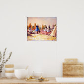 Joseph Henry Sharp The Blue Tepee Poster (Keuken)