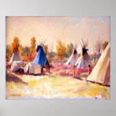 Joseph Henry Sharp The Blue Tepee Poster (Voorkant)