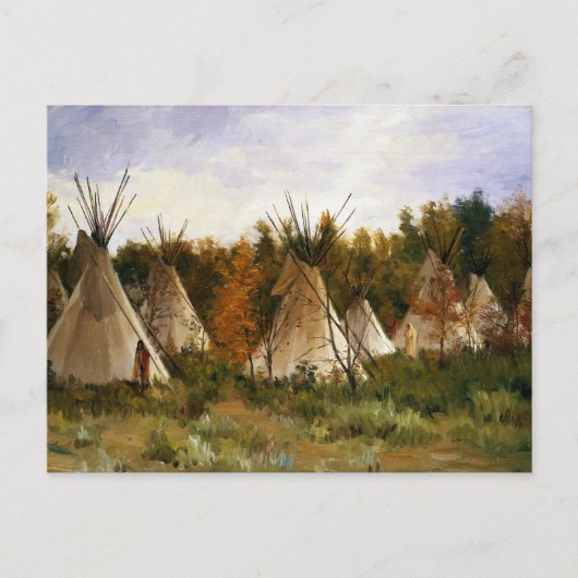 Joseph Henry Sharp The Summer Camp Briefkaart (Voorkant)