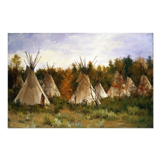 Joseph Henry Sharp The Summer Camp Poster (Voorkant)