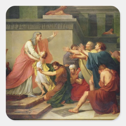 Joseph Herkend door zijn Broers Vierkante Sticker (Voorkant)