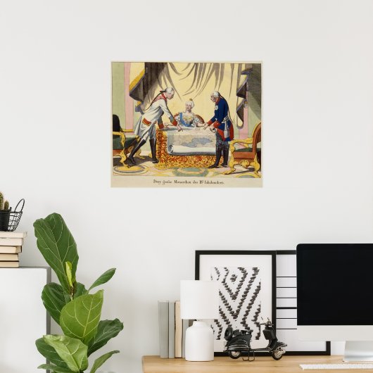 Joseph II, Catherine the Great en Frederick II Poster (Thuiskantoor)