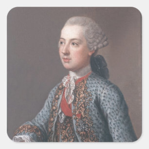 Joseph II Heilige Roman Emperor en Koning van Vierkante Sticker