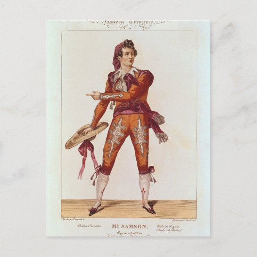Joseph Isidore Samson in de rol van Figaro Briefkaart (Voorkant)