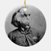 Joseph "John" Merrick The Elephant Man uit 1889 Keramisch Ornament (Achterkant)