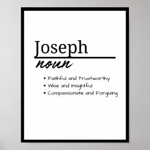 Joseph, jongen gepersonaliseerde naam definitie poster