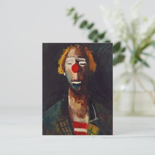 Joseph Kutter Clown Portret Briefkaart (Staand voorkant)