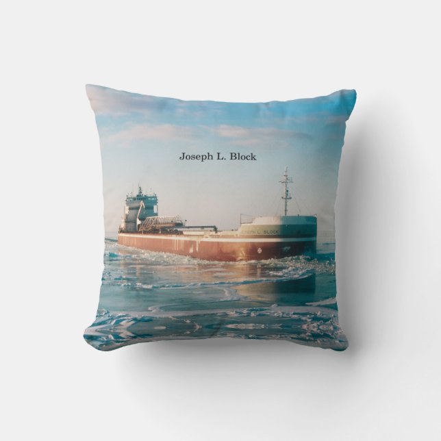 Joseph L. Block vierkante kussen (Voorkant)