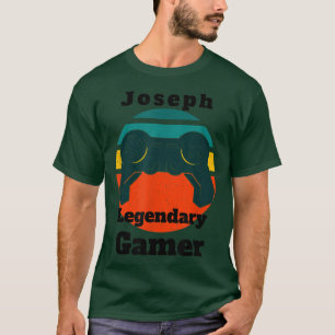Joseph Legendary Gamer Video Game Player Control T-shirt