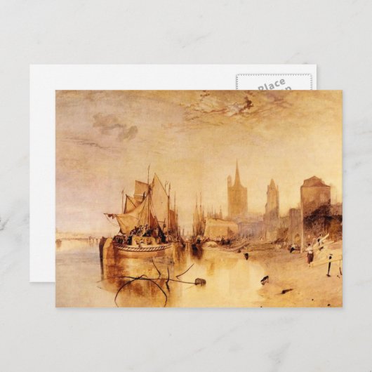 Joseph Mallord Turner - Aankomst boot Keulen Briefkaart (Voorkant / Achterkant)