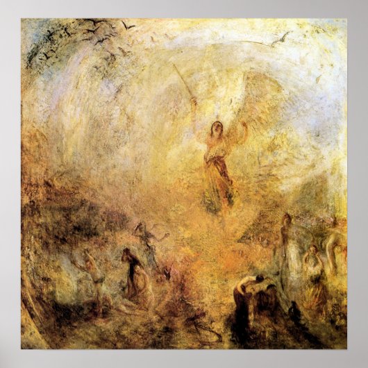 Joseph Mallord Turner - Angel in de zon Poster (Voorkant)