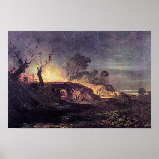 Joseph Mallord Turner - Coalbrookdale Poster (Voorkant)