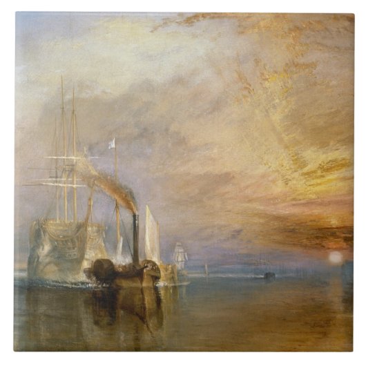 Joseph Mallord William Turner | De strijdingstempe Tegeltje (Voorkant)