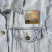 Joseph Mallord William Turner | De strijdingstempe Vierkante Button 5,1 Cm (In situ)