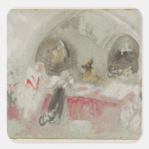 Joseph Mallord William Turner Dienst in de cha Vierkante Sticker