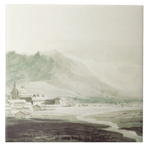 Joseph Mallord William Turner Een klooster in ee Tegeltje