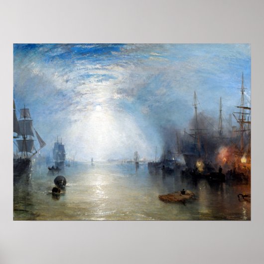 Joseph Mallord William Turner Keelmen Heaving Poster (Voorkant)