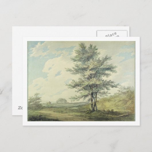 Joseph Mallord William Turner | Landschap met Tre Briefkaart (Voorkant / Achterkant)