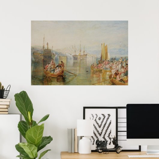 Joseph Mallord William Turner | Saltash, Cornwall Poster (Thuiskantoor)