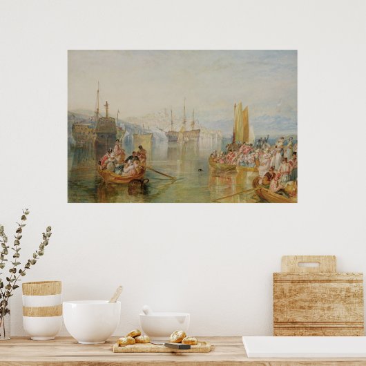 Joseph Mallord William Turner | Saltash, Cornwall Poster (Keuken)