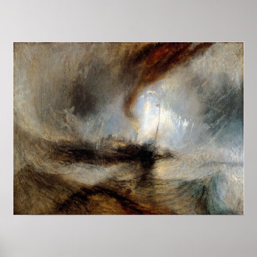 Joseph Mallord William Turner Snow Storm Poster (Voorkant)