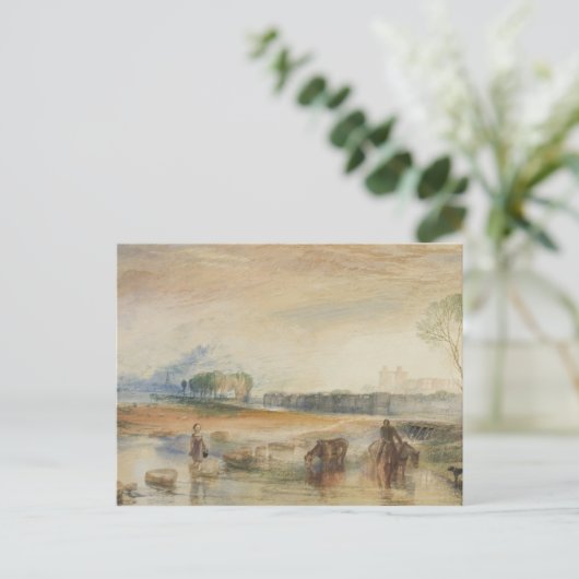 Joseph Mallord William Turner-Sunset en Moonrise Briefkaart (Staand voorkant)