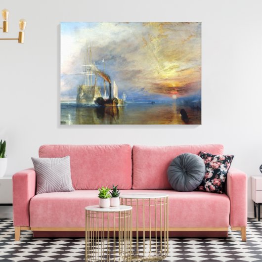 Joseph Mallord William Turner The Fighting Temerai Canvas Afdruk (Insitu (Woonkamer))