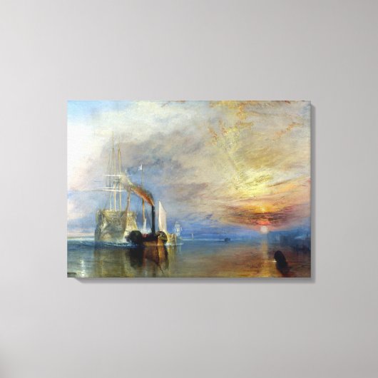 Joseph Mallord William Turner The Fighting Temerai Canvas Afdruk (Voorkant)