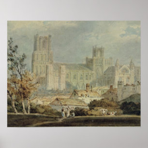 Joseph Mallord William Turner Uitzicht van Ely C Poster