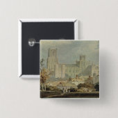 Joseph Mallord William Turner | Uitzicht van Ely C Vierkante Button 5,1 Cm (Voorkant /achterkant)