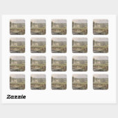 Joseph Mallord William Turner | Uitzicht van Hampt Vierkante Sticker (Vel)