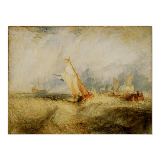 Joseph Mallord William Turner | Van Tromp Going Ab Perfect Poster (Voorkant)
