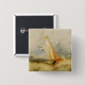 Joseph Mallord William Turner | Van Tromp Going Ab Vierkante Button 5,1 Cm (Voorkant /achterkant)