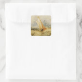 Joseph Mallord William Turner | Van Tromp Going Ab Vierkante Sticker (Tas)