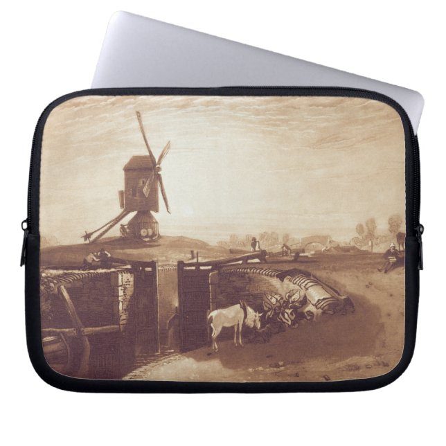 Joseph Mallord William Turner | Windmolen en sluis Laptop Sleeve (Voorkant)