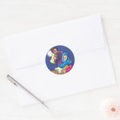 Joseph Mary Baby Jesus Ronde Sticker (Envelop)