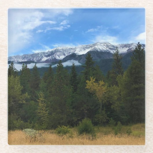 Joseph Mountain, Oregon Glazen Onderzetter (Voorkant)