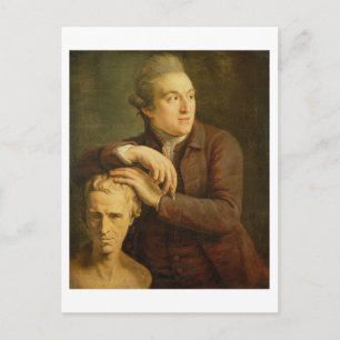 Joseph Nollekens (1737-1823) met zijn buste van La Briefkaart