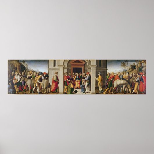 Joseph ontvangt zijn Brothers, c. 1515 Poster (Voorkant)