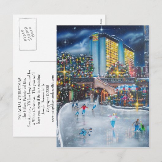Joseph-Palacial Kerstmis-San Antonio Feestdagenkaart (Voorkant / Achterkant)