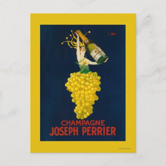 Joseph Perrier Champagne Promotional Poster Briefkaart (Voorkant)